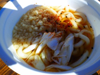 ネギと揚げ玉と七味かけ放題１００円♪